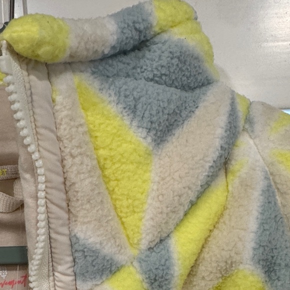 FP Movement by Free People Geometric Yellow and Gray Teddy Jacket - Picture 5 of 16